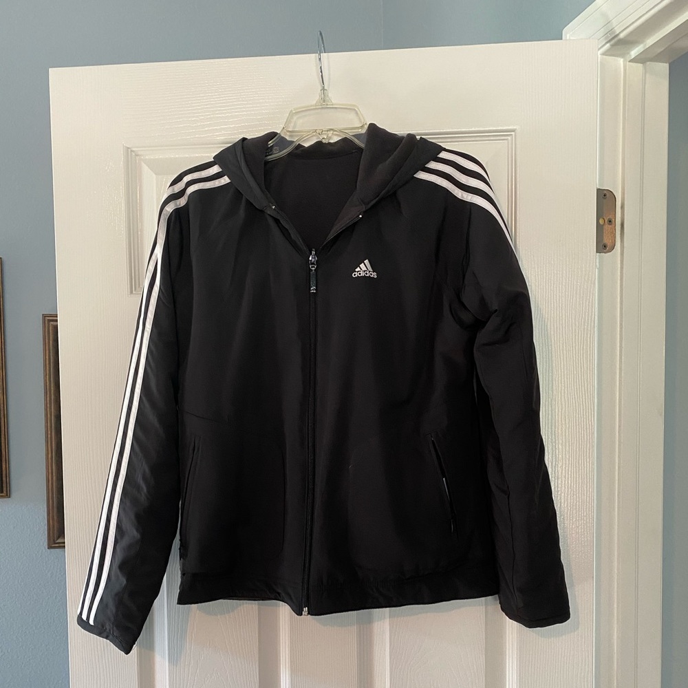 Adidas reversible, fleece lined zip up hoodie
